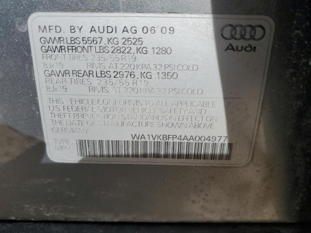 WA1VKBFP4AA004977 - 2010 AUDI Q5 PRESTIGE GRAY photo 13