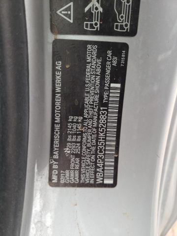 WBA4P3C35HK528831 - 2017 BMW 440XI SILVER photo 12