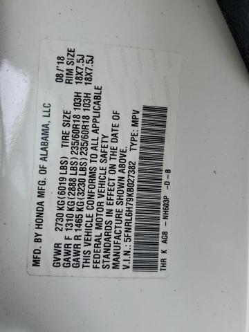 5FNRL6H79KB027382 - 2019 HONDA ODYSSEY EXL WHITE photo 14