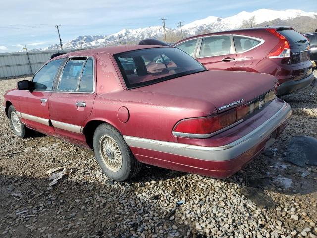 2MECM75W8NX632260 - 1992 MERCURY GRAND MARQ LS BURGUNDY photo 2