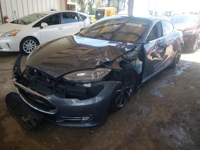 5YJSA1DP7DFP25332 - 2013 TESLA MODEL S Մոխրագույն լուսանկար 2