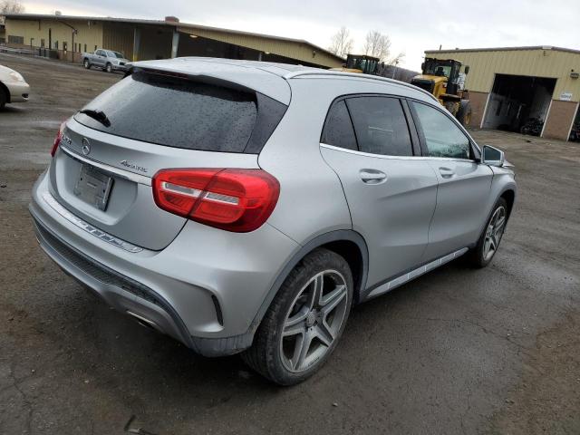 WDCTG4GB7FJ123783 - 2015 MERCEDES-BENZ GLA 250 4MATIC SILVER photo 3