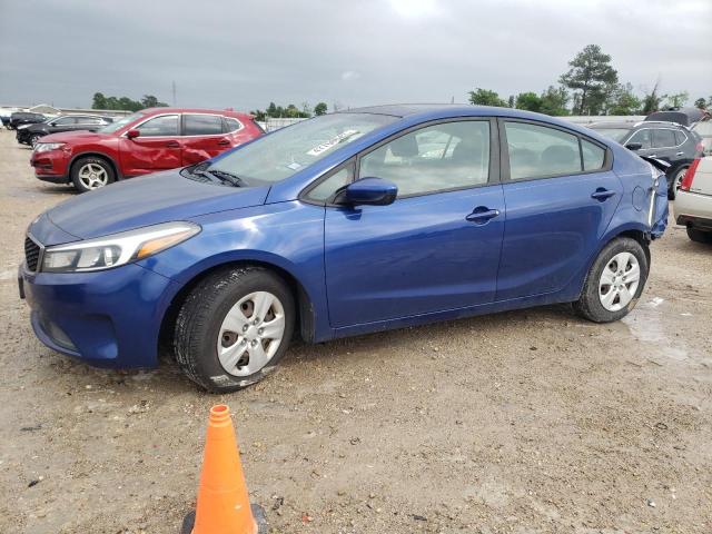 3KPFK4A70JE168415 - 2018 KIA FORTE LX BLUE photo 1