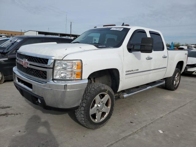 1GT125E83EF136685 - 2014 GMC SIERRA K2500 DENALI WHITE photo 1