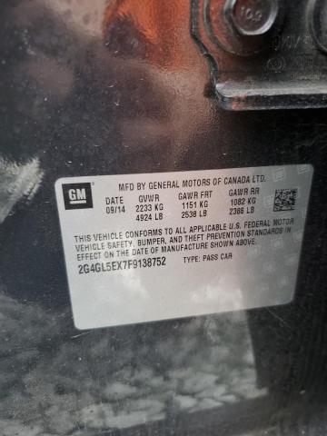 2G4GL5EX7F9138752 - 2015 BUICK REGAL 石墨色 照片 12