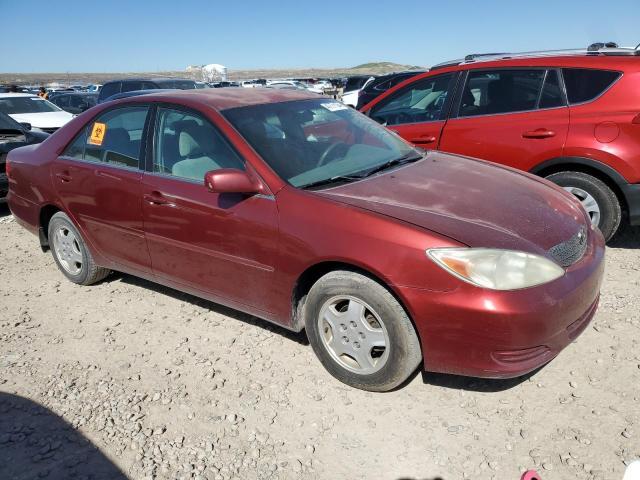 4T1BE32K22U029856 - 2002 TOYOTA CAMRY LE BURGUNDY photo 4