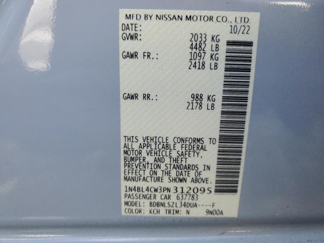 1N4BL4CW3PN312095 - 2023 NISSAN ALTIMA SR BLUE photo 12