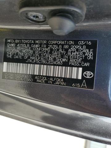 JTKJF5C78GJ024083 - 2016 TOYOTA SCION TC 灰色 照片 13