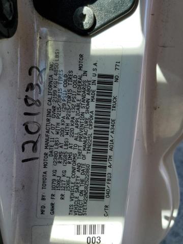 5TETX22N58Z522860 - 2008 TOYOTA TACOMA ACCESS CAB თეთრი ფოტო 12