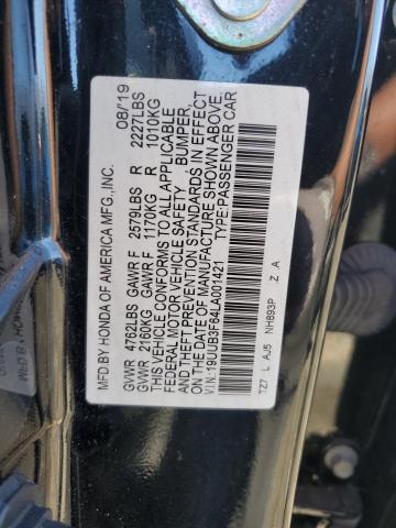 19UUB3F64LA001421 - 2020 ACURA TLX TECHNOLOGY 黑色 照片 12