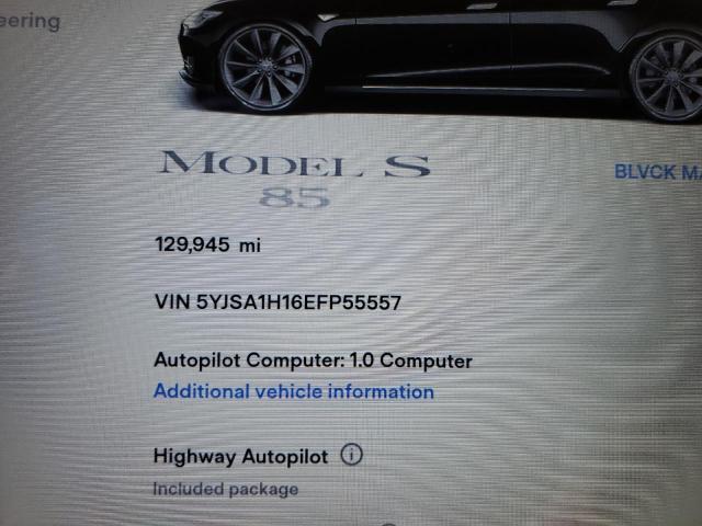 5YJSA1H16EFP55557 - 2014 TESLA MODEL S BLACK photo 9