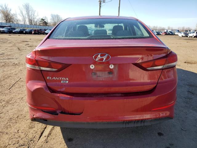 KMHD74LF0JU594695 - 2018 HYUNDAI ELANTRA SE RED photo 6