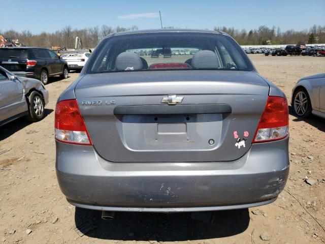 KL1TD56626B577093 - 2006 CHEVROLET AVEO LS BASE SILVER photo 6