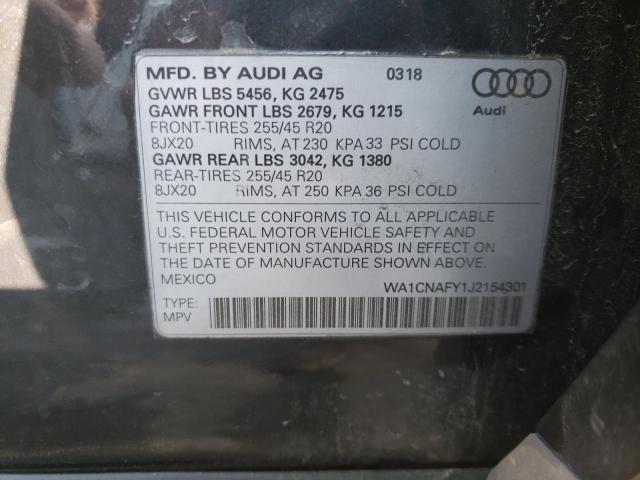 WA1CNAFY1J2154301 - 2018 AUDI Q5 PRESTIGE 石墨色 照片 12