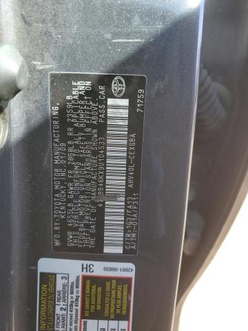 4T1BB46KX9U104533 - 2009 TOYOTA CAMRY HYBRID GRAY photo 12