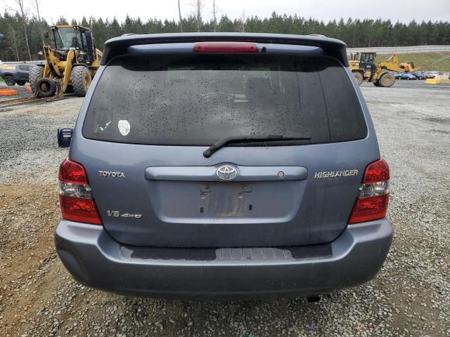 JTEEP21A740028951 - 2004 TOYOTA HIGHLANDER BLUE photo 6