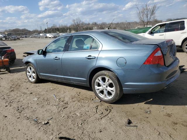 3FAHP0HG3CR209386 - 2012 FORD FUSION SE BLUE photo 2