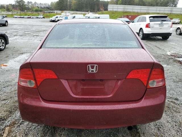 1HGFA16567L004211 - 2007 HONDA CIVIC LX BURGUNDY photo 6