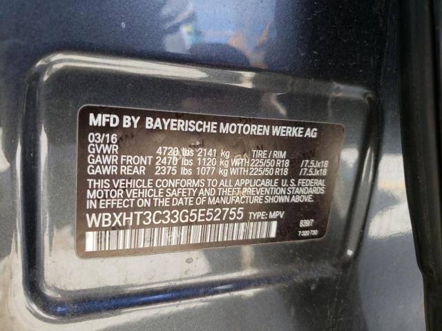 WBXHT3C33G5E52755 - 2016 BMW X1 XDRIVE28I BLACK photo 13