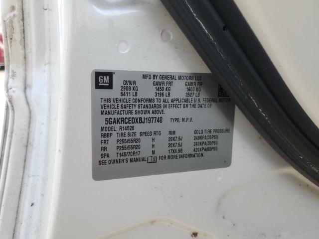 5GAKRCEDXBJ197740 - 2011 BUICK ENCLAVE CXL BEIGE photo 13