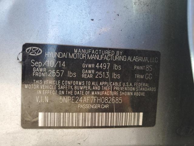 5NPE24AF7FH082685 - 2015 HYUNDAI SONATA SE GRAY photo 13