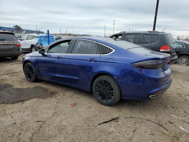 3FA6P0T92GR395489 - 2016 FORD FUSION SE BLUE photo 2