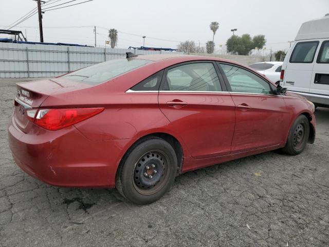 5NPEB4AC1DH596714 - 2013 HYUNDAI SONATA GLS RED photo 3