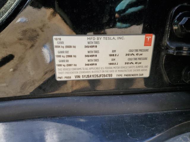 5YJSA1E26JF284789 - 2018 TESLA MODEL S Qara foto 12