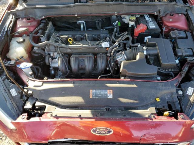 3FA6P0G70ER386182 - 2014 FORD FUSION S RED photo 11