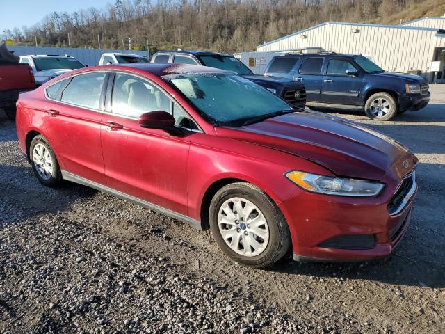 3FA6P0G70ER386182 - 2014 FORD FUSION S RED photo 4