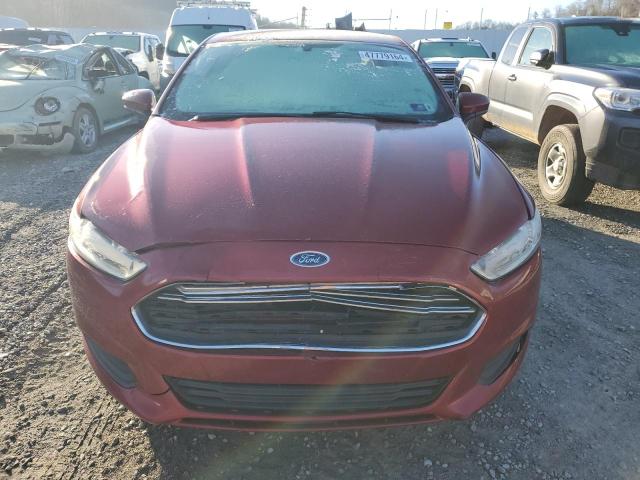 3FA6P0G70ER386182 - 2014 FORD FUSION S RED photo 5