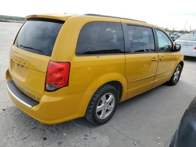 2C4RDGCG3CR304706 - 2012 DODGE GRAND CARA SXT YELLOW photo 3