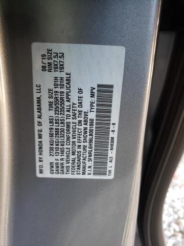 5FNRL6H96LB001860 - 2020 HONDA ODYSSEY ELITE SILVER photo 13