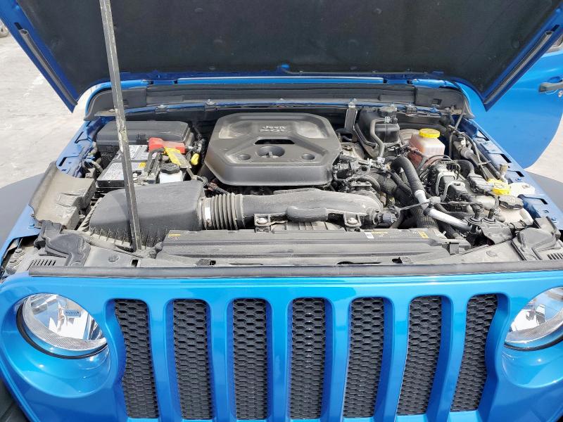 1C4GJXAN0MW790739 - 2021 JEEP WRANGLER SPORT BLUE photo 11