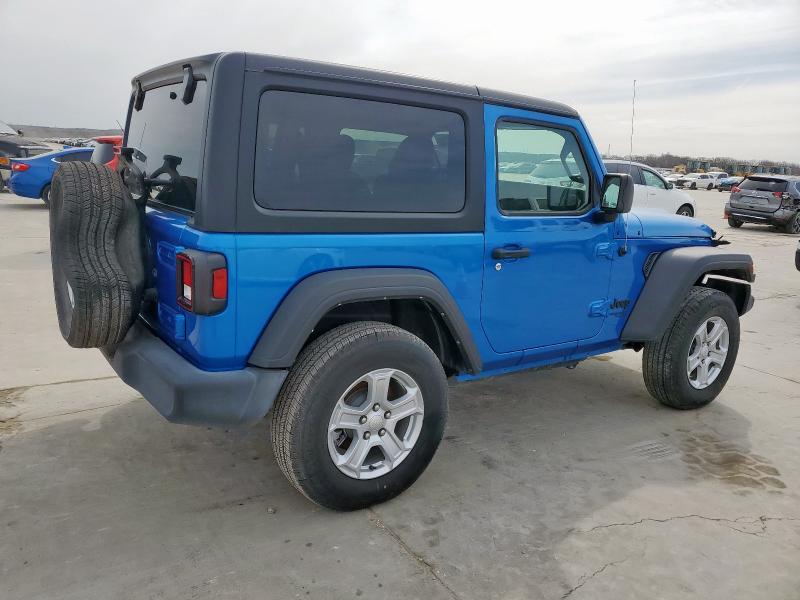 1C4GJXAN0MW790739 - 2021 JEEP WRANGLER SPORT BLUE photo 3