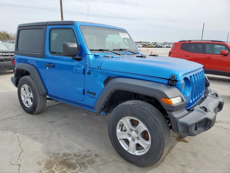 1C4GJXAN0MW790739 - 2021 JEEP WRANGLER SPORT BLUE photo 4