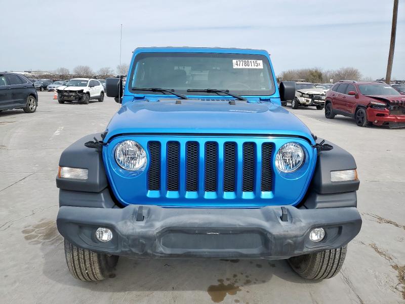 1C4GJXAN0MW790739 - 2021 JEEP WRANGLER SPORT BLUE photo 5