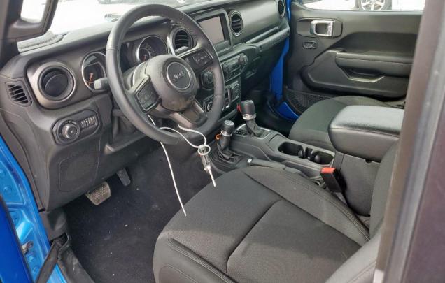 1C4GJXAN0MW790739 - 2021 JEEP WRANGLER SPORT BLUE photo 8