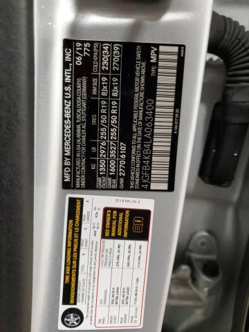 4JGFB4KB4LA063400 - 2020 MERCEDES-BENZ GLE 350 4MATIC SILVER photo 12