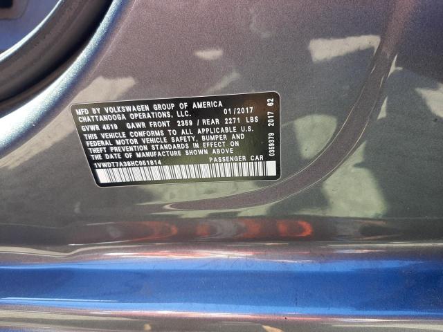 1VWDT7A38HC051814 - 2017 VOLKSWAGEN PASSAT R-LINE Boz foto 13