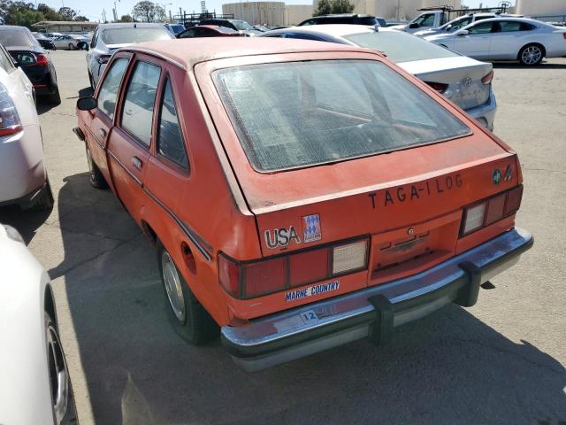 1B689AA267146 - 1980 CHEVROLET CHEVETTE ORANGE photo 2