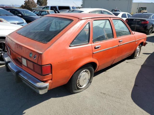 1B689AA267146 - 1980 CHEVROLET CHEVETTE ORANGE photo 3