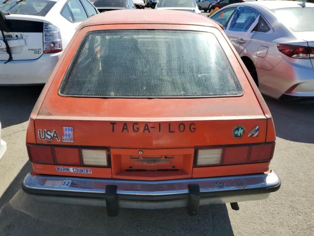 1B689AA267146 - 1980 CHEVROLET CHEVETTE ORANGE photo 6