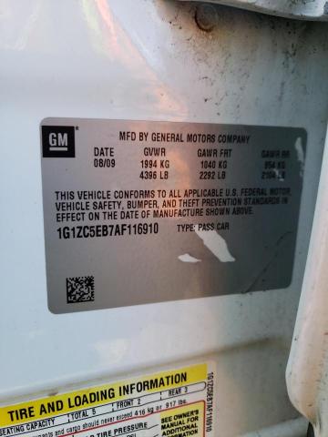 1G1ZC5EB7AF116910 - 2010 CHEVROLET MALIBU 1LT WHITE photo 12