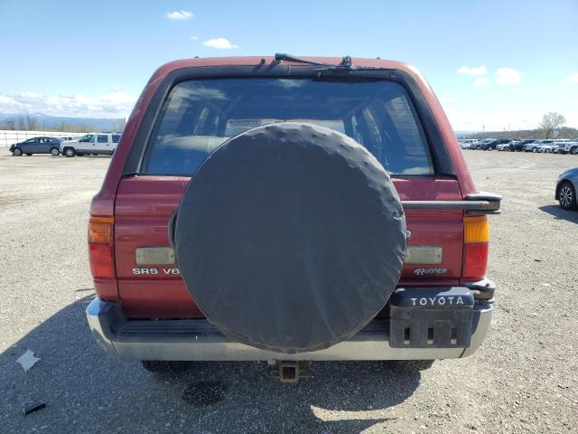 JT3VN39W0L0042208 - 1990 TOYOTA 4RUNNER VN39 SR5 红色 照片 6