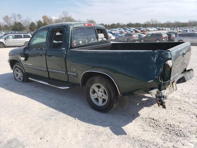 5TBRN3410YS111372 - 2000 TOYOTA TUNDRA ACCESS CAB SR5 GREEN photo 2