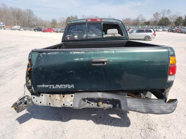 5TBRN3410YS111372 - 2000 TOYOTA TUNDRA ACCESS CAB SR5 GREEN photo 6