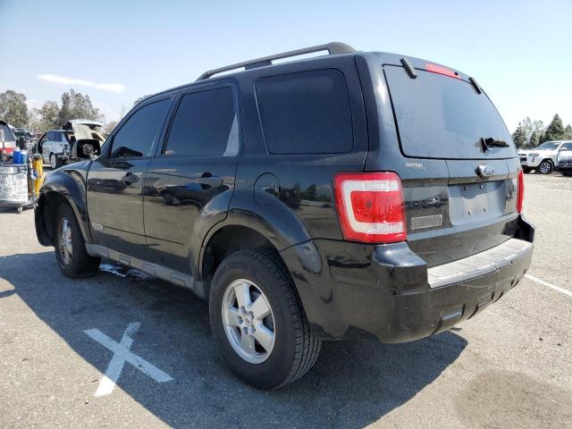 1FMCU03178KA66031 - 2008 FORD ESCAPE XLT BLACK photo 2