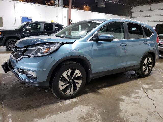 5J6RM4H92FL047599 - 2015 HONDA CR-V TOURING BLUE photo 1