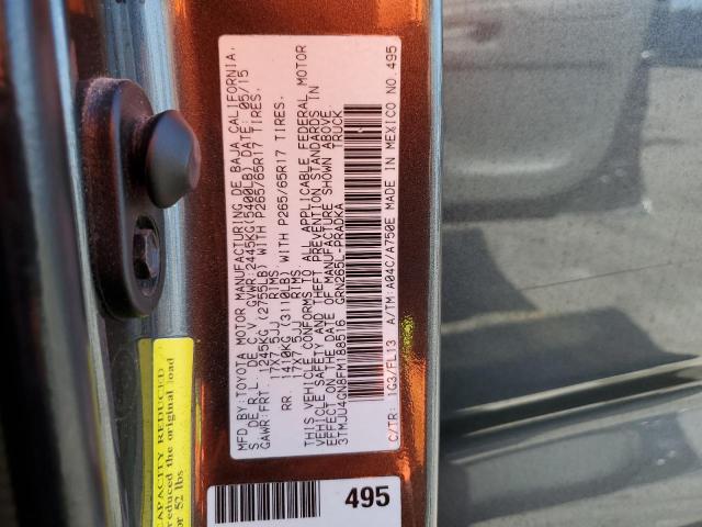 3TMJU4GN8FM188516 - 2015 TOYOTA TACOMA DOUBLE CAB PRERUNNER GRAY photo 12